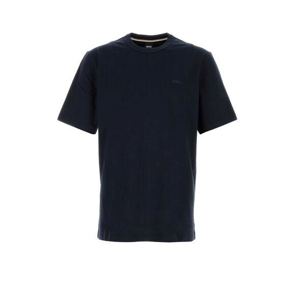 Boss Men Navy Blue Cotton T-Shirt